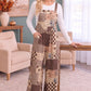Cozy Patchwork Dreams Wide Leg Overall Set
