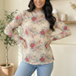 Vintage Petals Oatmeal Long Sleeve Blouse