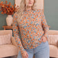 Ivy Garden Floral Mesh Long Sleeve Top