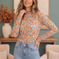 Ivy Garden Floral Mesh Long Sleeve Top