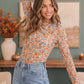 Ivy Garden Floral Mesh Long Sleeve Top