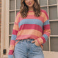 Sunny Stripes Long Sleeve Knit Top