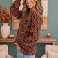 Wild One Rust Leopard Long Sleeve Top