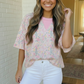 Sweet Garden Floral Drop Shoulder Top