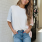 Stripe It Up Waffle Knit Top