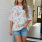 Rosey Teacup Ribbed Crewneck