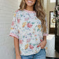 Rosey Teacup Ribbed Crewneck