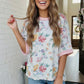 Rosey Teacup Ribbed Crewneck