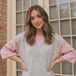 Cozy Color Block Waffle Knit Top
