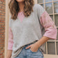 Cozy Color Block Waffle Knit Top