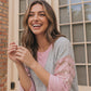 Cozy Color Block Waffle Knit Top