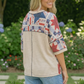 Stars and Patches Quilted Print Top