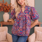 Blooming Beautifully Floral Puff Sleeve Top