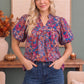 Blooming Beautifully Floral Puff Sleeve Top