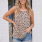 Wild at Heart Leopard Tank in Ivory Peach
