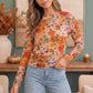 Mums the Word Mesh Floral Top