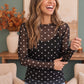 Dot to Dot Mesh Long Sleeve Top