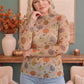 Pumpkin Patch Pretty Mesh Long Sleeve Top