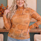 Pumpkin Patch Mesh Mock Neck Top