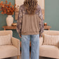 Vintage Floral Puff Sleeve Sweatshirt