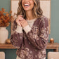 Antique Bouquet Sweatshirt in Mocha
