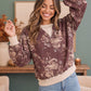 Antique Bouquet Sweatshirt in Mocha