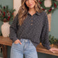 Cozy Dots and Button Stops Pullover