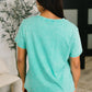 Tera Mineral Wash Tee in Turquoise