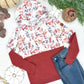 Hailey Pullover Hoodie - Autumn Watercolor and Brick