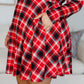 Plaid Long Sleeve Skort Dress