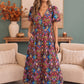 Groovy Garden Zip Front Floral Midi Dress