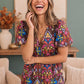 Groovy Garden Zip Front Floral Midi Dress