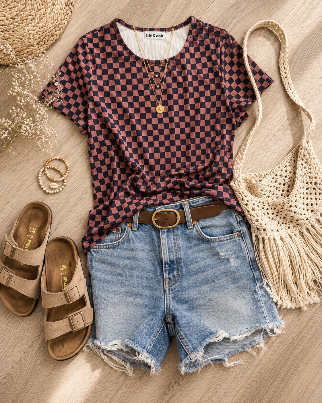 Checkered Charm Tee