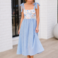 Wildflower Wishes Striped Midi Dress