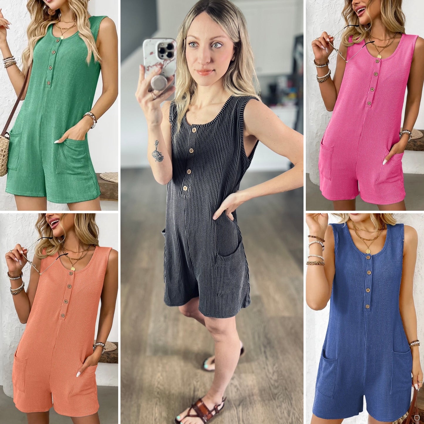 Jess Ribbed Romper
