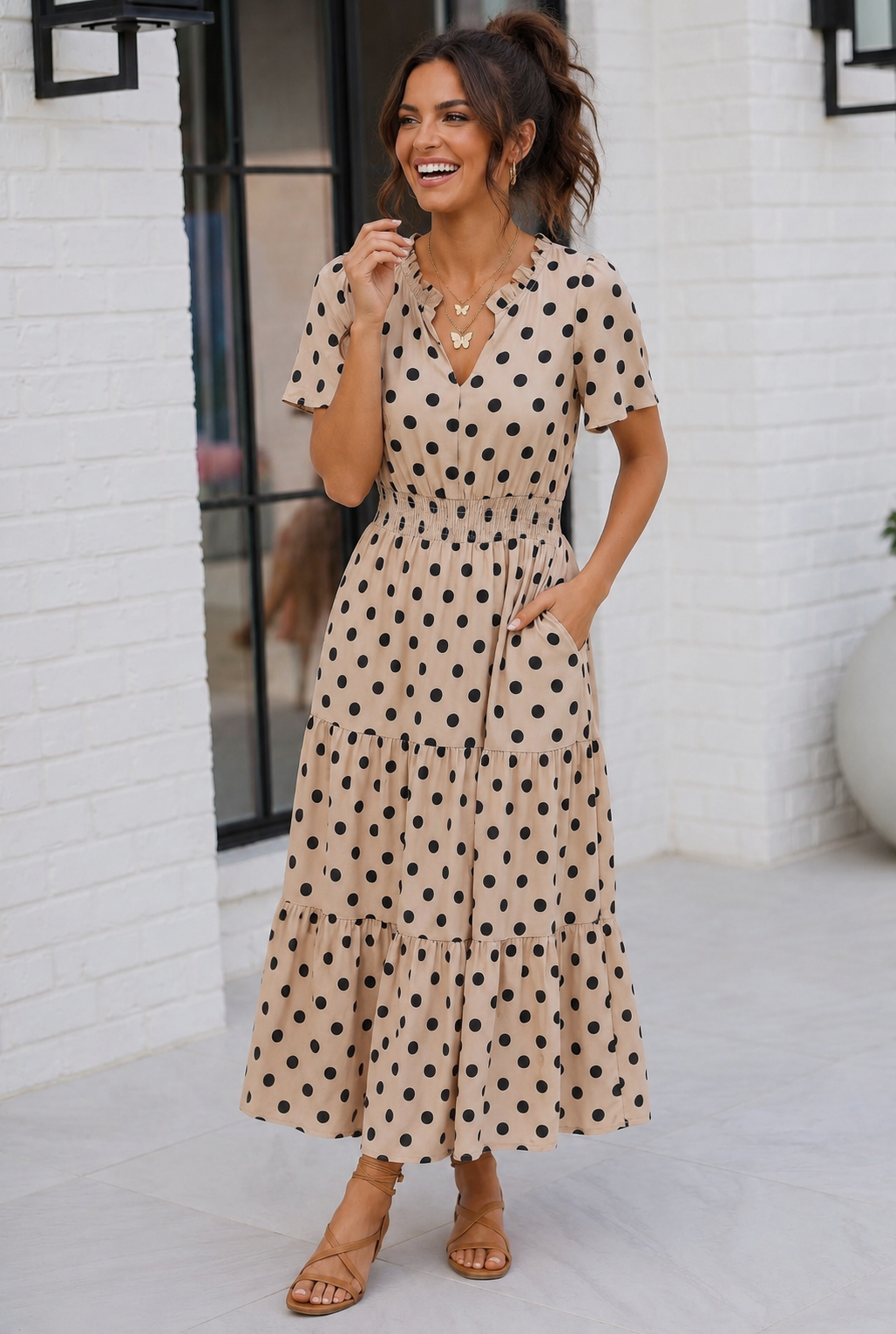 Spotted Something Sweet: Polka Dot Midi Dress