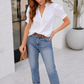 Perfectly Pretty White Button Up Blouse