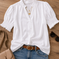 Perfectly Pretty White Button Up Blouse