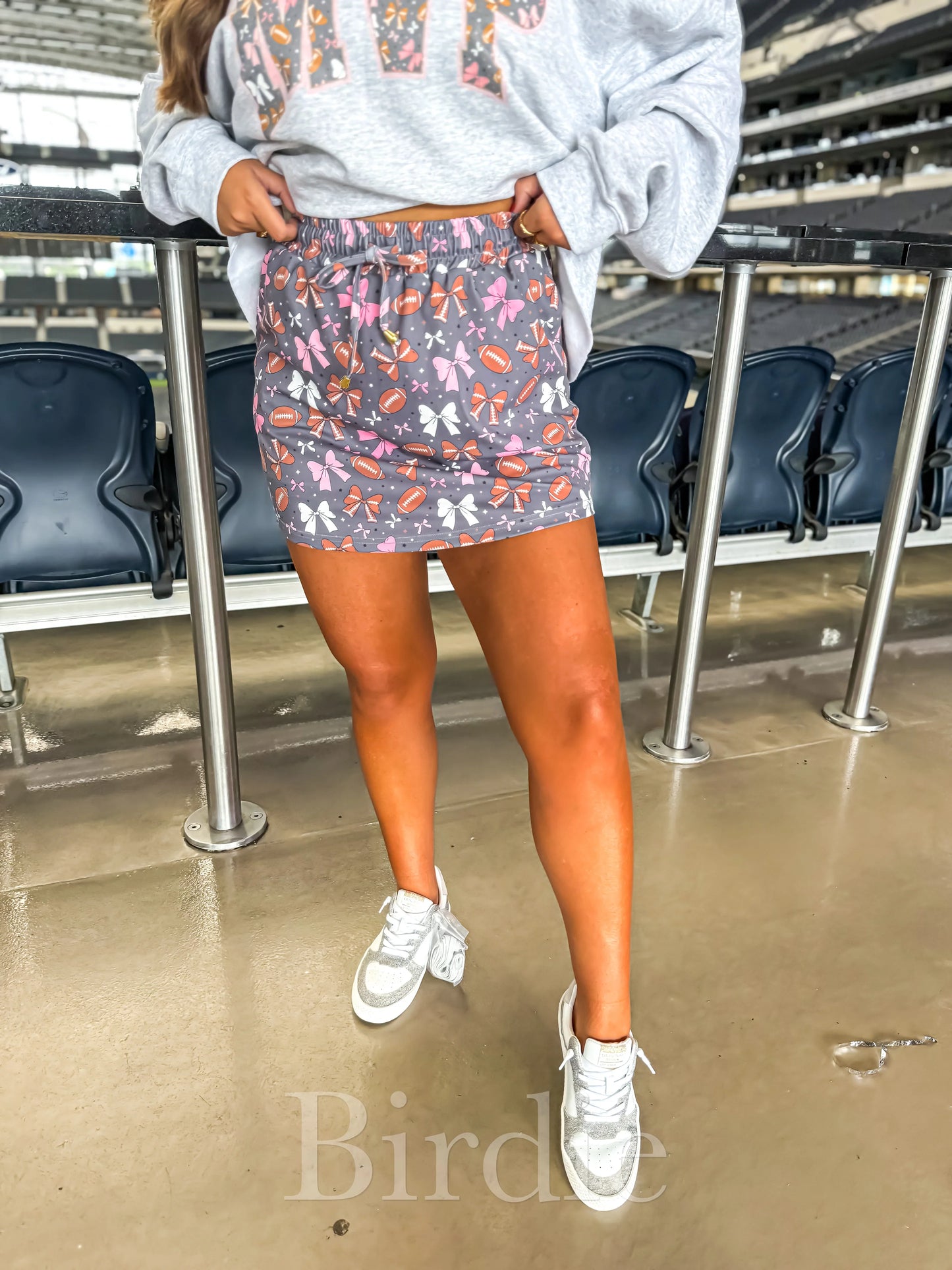 PREORDER: Grey Coquette Football Active Skort // ships in 3-4 weeks