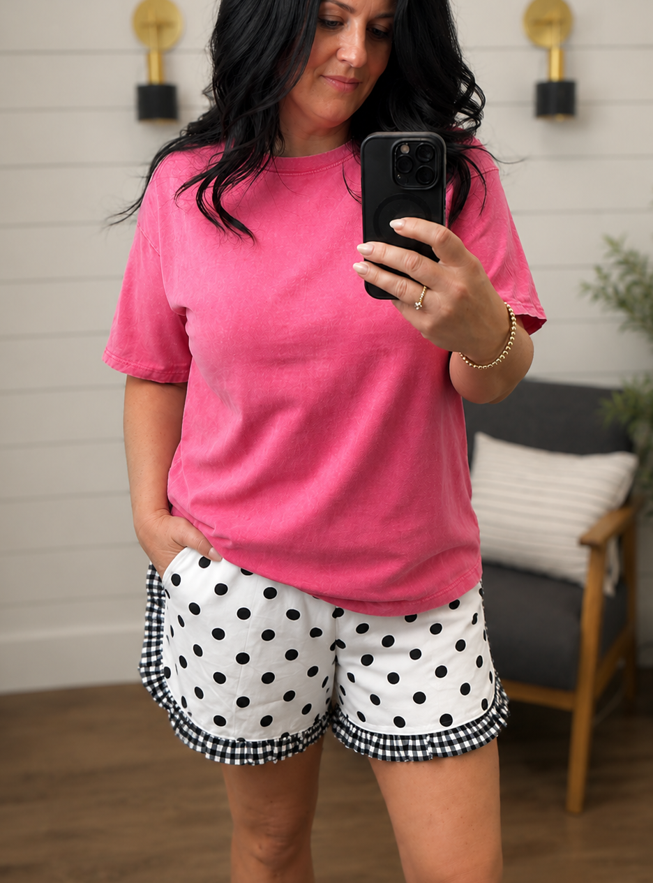 *ships free today* Rose Mineral Washed Oversized Tee