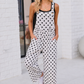 Spot On Polka Dot Wide Leg Overall Jumpsuit