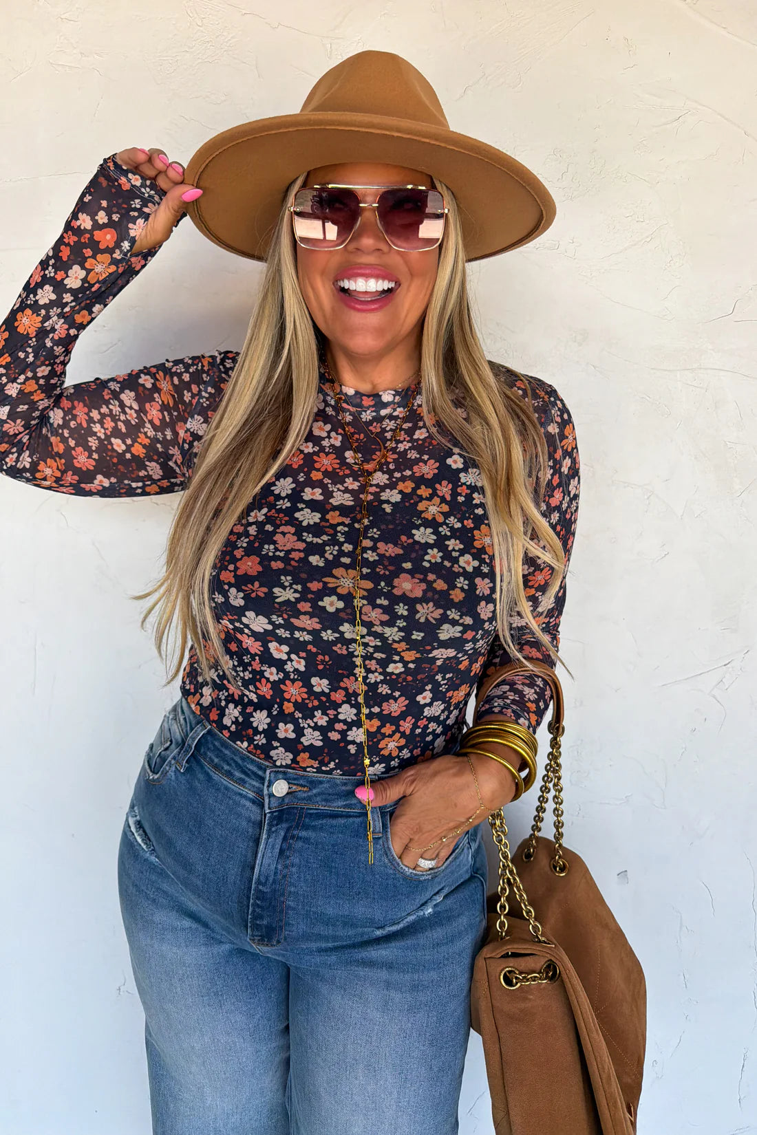 PREORDER: Fall Floral Mesh Tops // eta Sept