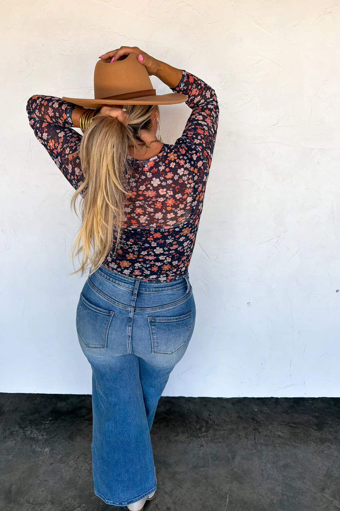 PREORDER: Fall Floral Mesh Tops // eta Sept