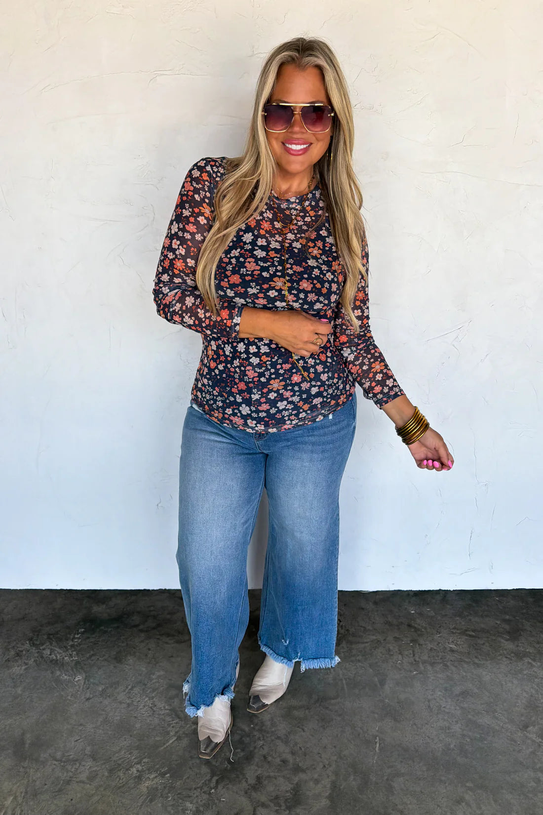 PREORDER: Fall Floral Mesh Tops // eta Sept