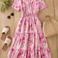 A Georgia Dream in Pink Floral Midi Dress
