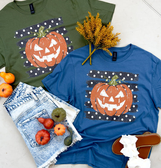 PREORDER:  Jack-O-Lantern Polka Dot Tee // ships in about 2 weeks