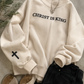 SHIPS FREE TODAY// Christ is King Embroidered Pullover Sweatshirt