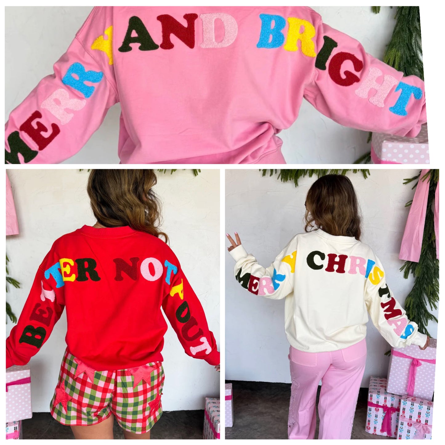 PREORDER: Merry Message Sweatshirt // ETA October - Early Nov