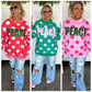 PREORDER: Peace & Polka Dot Mock Neck Pullover // ETA October - Early Nov