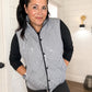 SHIPS FREE TODAY // Black and White Striped Puffer Vests